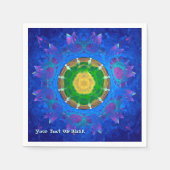 ブルーグリーン絞り染め スタンダードカクテルナプキン (正面)