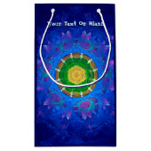 ブルーグリーン絞り染め スモールペーパーバッグ (裏面)