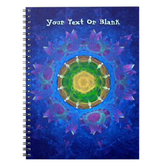 ブルーグリーン絞り染め ノートブック (正面)