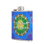 ブルーグリーン絞り染め フラスク (左)