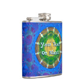 ブルーグリーン絞り染め フラスク (右)