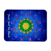 ブルーグリーン絞り染め マグネット (横)