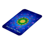 ブルーグリーン絞り染め マグネット (左側)