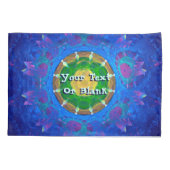 ブルーグリーン絞り染め 枕カバー (裏面)