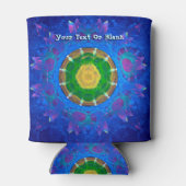 ブルーグリーン絞り染め 缶クーラー (裏面)