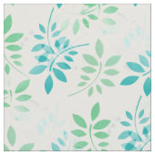 ブルーグリーン葉織物 ファブリック (クローズアップ)