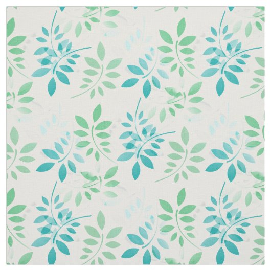 ブルーグリーン葉織物 ファブリック (見本)