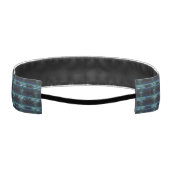 ブルーグリーン虹の星アートデコパターン アスレチックヘッドバンド (裏面)