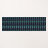 ブルーグリーン虹の星アートデコパターン ヨガマット (正面(横))