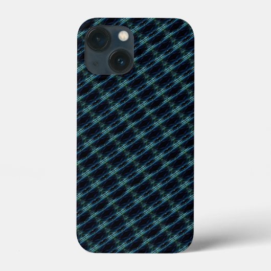 ブルーグリーン虹の星アートデコパターン Case-Mate iPhoneケース (裏面)