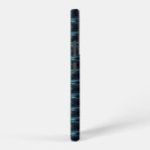 ブルーグリーン虹の星アートデコパターン SAMSUNG GALAXYケース (右側面)