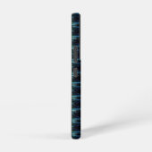 ブルーグリーン虹の星アートデコパターン SAMSUNG GALAXYケース (右側面)