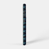 ブルーグリーン虹の星アートデコパターン SAMSUNG GALAXYケース (右側面)