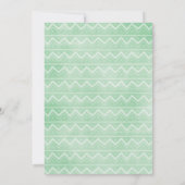 ブルーグリーン野蛮男の赤ちゃんシャワー散水 招待状 (裏面)