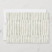 ブルーグリーン金ゴールドリービボタニカルフローラ結婚ズ サンキューカード (裏面)