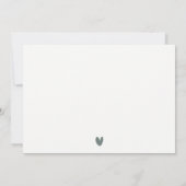 ブルーグリーン金ゴールドリービボタニカルフローラ結婚ズ ノートカード (裏面)