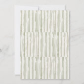 ブルーグリーン金ゴールドリービボタニカルフローラ結婚ズ 招待状 (裏面)