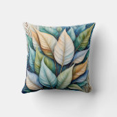 ブルーグリーン金ゴールド離れラテ クッション (裏面)