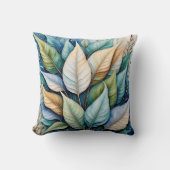 ブルーグリーン金ゴールド離れラテ クッション (正面)