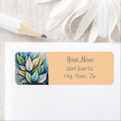 ブルーグリーン金ゴールド離れラテ ラベル (インサイチュ)