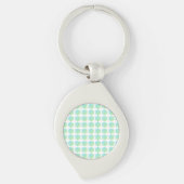 ブルーグリーン雪の結晶キーチェーン キーホルダー (正面)