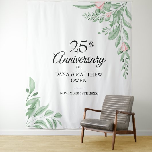 ブルーグリーン 25周年 フォトバックドロップ タペストリー (インサイチュ)