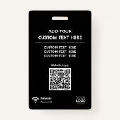 ブルーグループ会議QRコードカスタムアクセスパス バッジ (裏面)