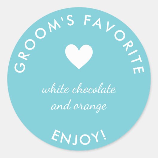 ブルーグルーミングのお気に入りの結婚式の引き出物シール ラウンドシール (正面)