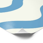 ブルーグルーヴ航海のウェーストライプクミニマモダンリスト ポスター (コーナー)