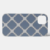 ブルーグレイのクアトロフォイル柄Case-Mate iPhoneケース Case-Mate iPhoneケース (裏面 (横))