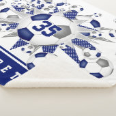 ブルーグレイの女の子スポーツサッカーボール シェルパブランケット (3/4)