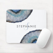 ブルーグレイエレガントアゲートゲーデモノグラム マウスパッド (マウス)