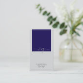 ブルーグレイエレガントキュートモノグラモダンムカスタム 名刺 (スタンド正面)