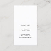 ブルーグレイエレガントレースインテリアデザイナー 名刺 (裏面)