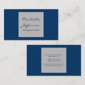ブルーグレイコンテンポラリー会計士名刺 名刺 (正面/裏面)