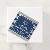 ブルーグレイストライプのバー(ユダヤ教の)バル・ミツバーありがとう フェイバータグ (インサイチュ)