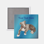 ブルーグレイハウンドパピーマグネット マグネット (正面/裏面)