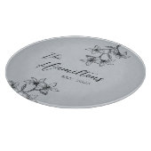 ブルーグレイフローラカスタム設立年 カッティングボード (角)