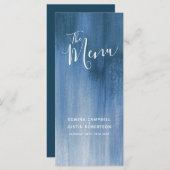 ブルーグレイモダングレーデ結婚ートのメニューラックパック メニュー (正面/裏面)