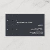 ブルーグレイモダンテックITデザインDark 名刺 (正面)