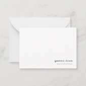 ブルーグレイモダンミニマルシンプル主義ソーシャルメディア ノートカード (正面)