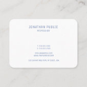 ブルーグレイモダンミニマルトレンディーシンプルテンプレート 名刺 (裏面)