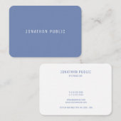 ブルーグレイモダンミニマルトレンディーシンプルテンプレート 名刺 (正面/裏面)