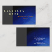 ブルーグレイモダン抽象芸術名刺 名刺 (正面/裏面)