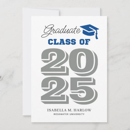 ブルーグレイ大学卒業 案内状 (正面)