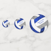 ブルーグレイ女子バレーボール誕生日カスタム コンフェッティ (正面)