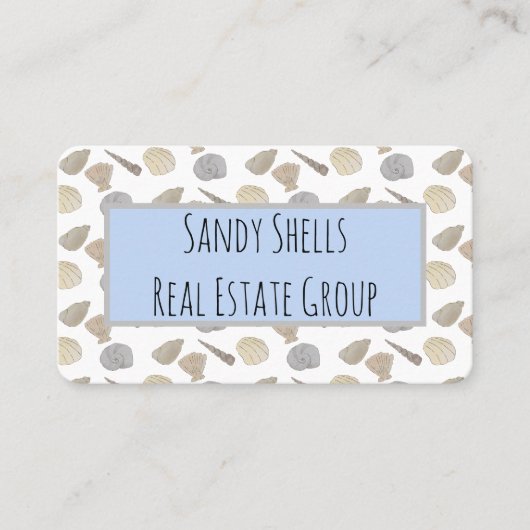 ブルーグレイ沿岸の貝殻 名刺 (正面)