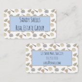 ブルーグレイ沿岸の貝殻 名刺 (正面/裏面)