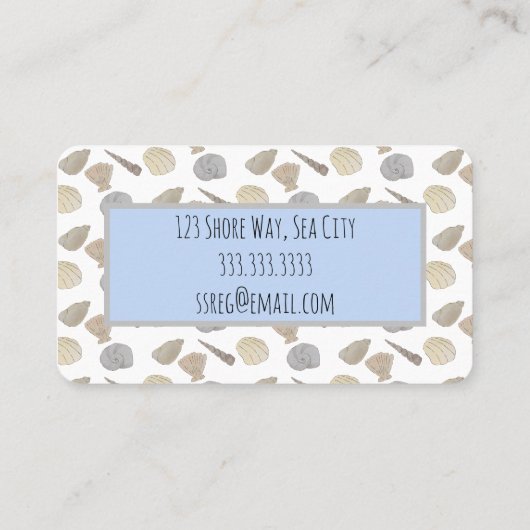 ブルーグレイ沿岸の貝殻 名刺 (裏面)