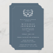ブルーグレイ法資格ローレルリース 招待状 (正面/裏面)